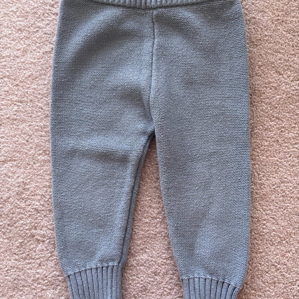Hanna Andersson Knit Jogger Pants – Light Blue – Size 80 cm / 18–24 Months